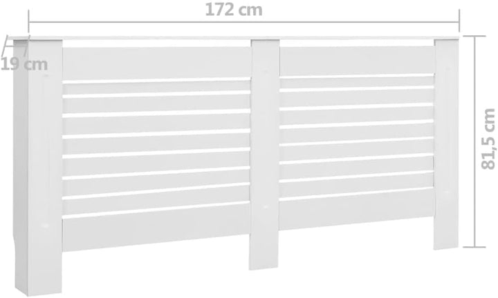 puraday Wohnzimmer 2 Stücke Heizkörperabdeckung 172x19x81.5 cm MDF Heizkörper Verkleidung Abdeckung