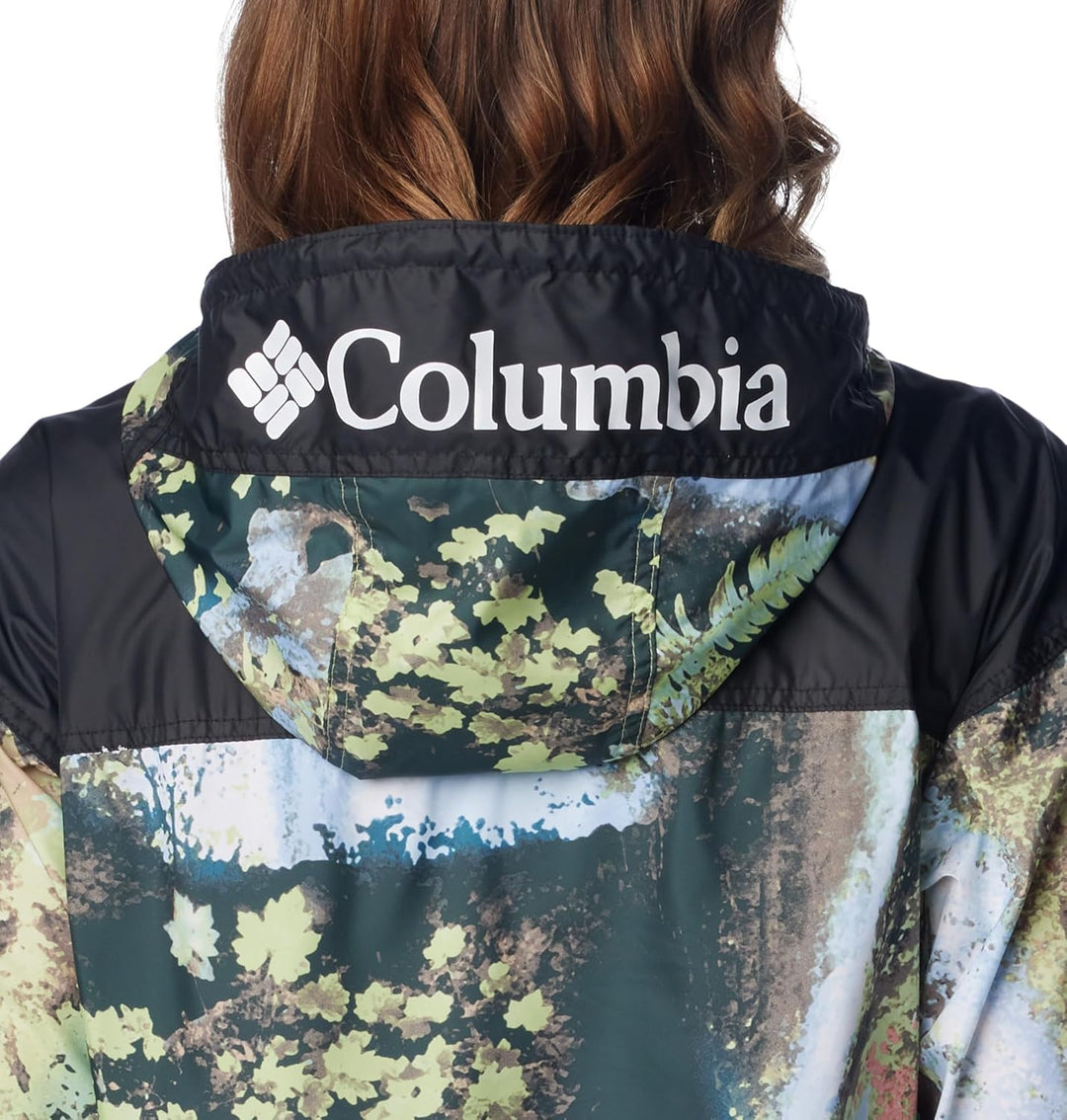 Columbia Damen Challenger Windbreaker Jake S Napa Green Chasing Falls Print, Black, S Napa Green Cha