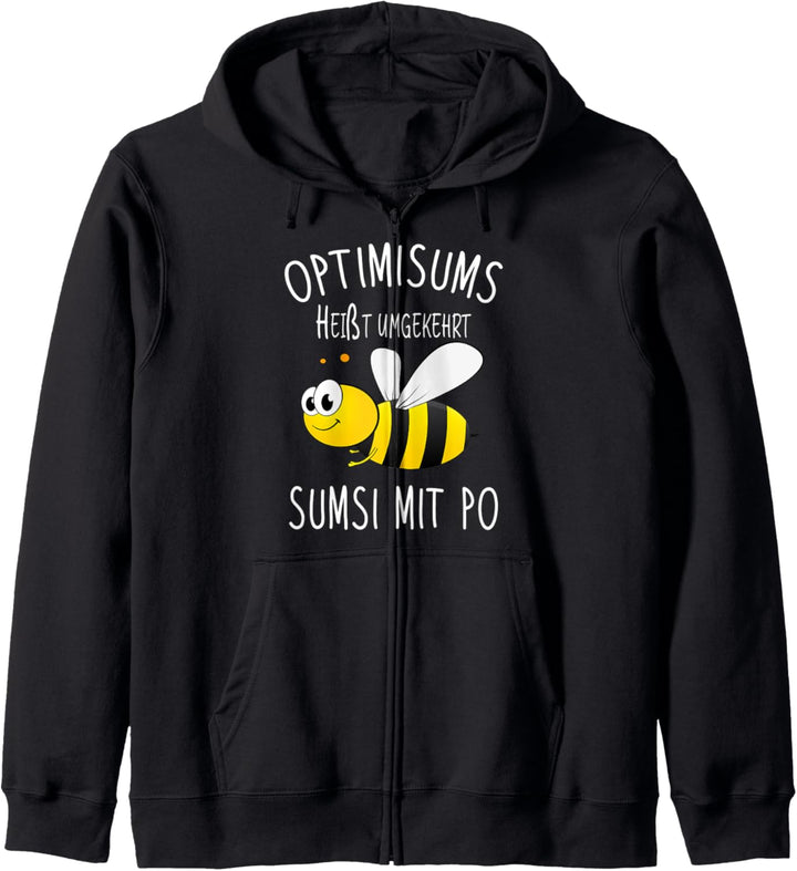 Lustiges Optimismus heisst umgekehrt Geschenk Kapuzenjacke