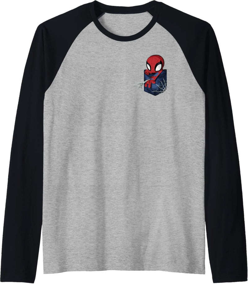 Marvel Spider-Man Left Chest Pocket Raglan