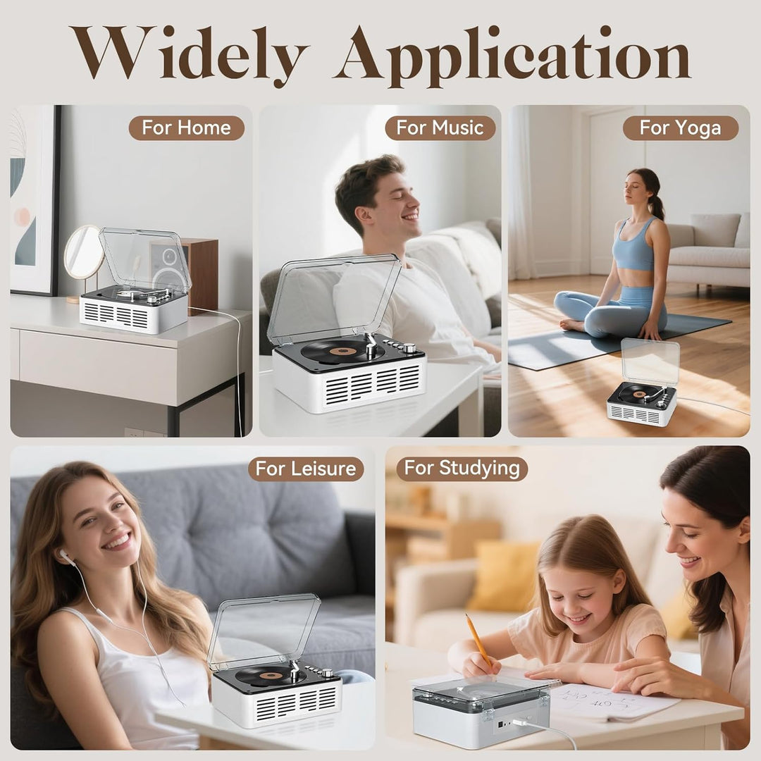 Gueray CD Player mit Lautsprechern HiFi-Stereo-Sound CD Spieler, Vintage-CD-Player Bluetooth für zu