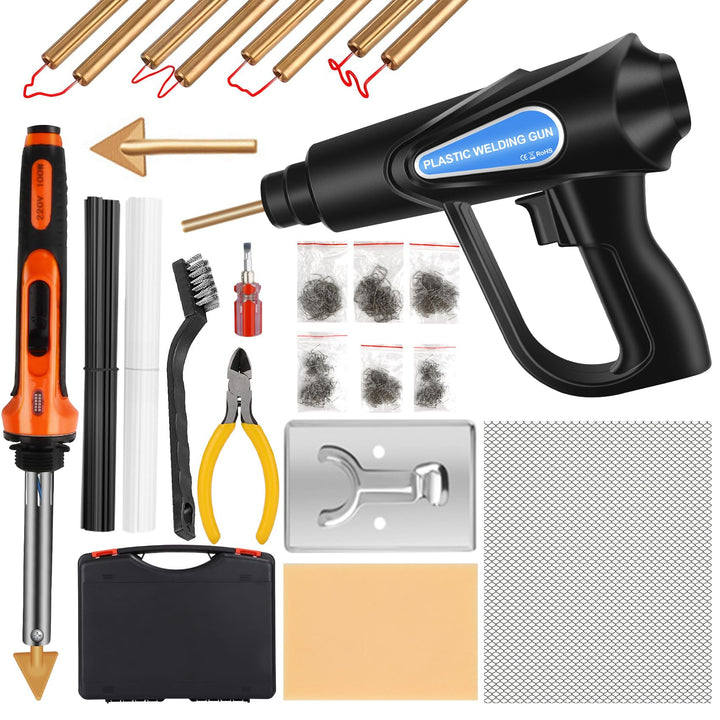 Kunststoff Schweissgerät - Plastikschweissgerät Kunststoff Reparaturset 852PCS, Kunstoffschweissgerä