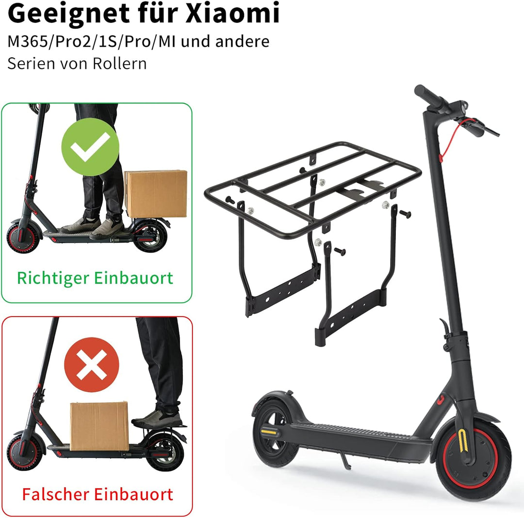 E Scooter Gepäckträge Hinten Rack Kompatibel mit Xiaomi M365/Pro2 MAX G30 Essential Elektroroller Ve