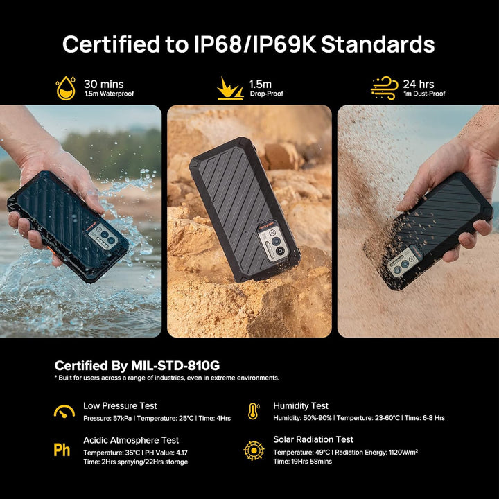 Ulefone Armor Outdoor Handy Rugged Smartphone NFC 4g Black-2, Black-2