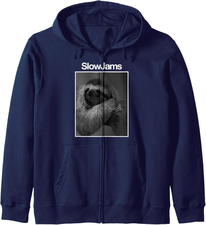 Slow Jams Sloth Black And White Photo Funny Kapuzenjacke