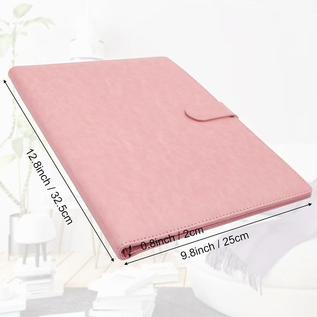 GraduatePro Schreibmappe A4 Klemmbrett Mappe mit Magnetischer Verschluss, organizer büro mappe, Rosa