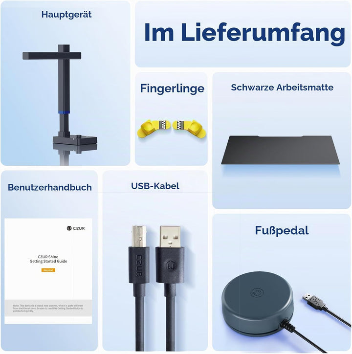 CZUR Shine Ultra Pro 24 MP Tragbarer Dokumentenkamera Faltbarer Dokumentenscanner A3 Buchscanner OCR