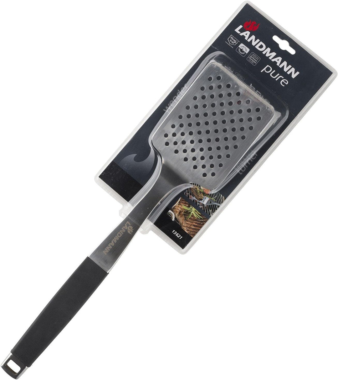 LANDMANN Grillwender | Ideal für grosses Grillgut geeignet | Ergonomisch optimierte Formgebung | Gum