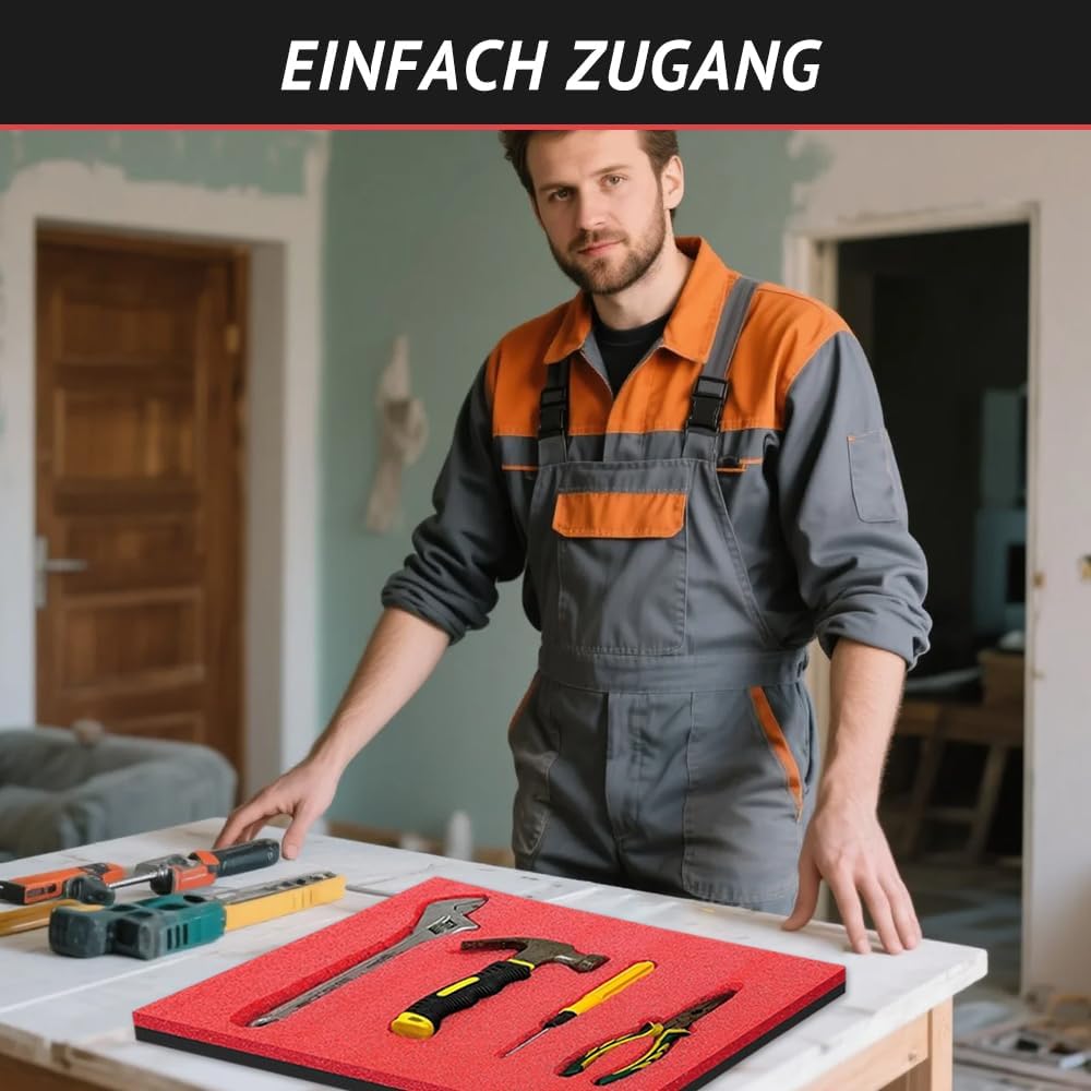 3 Stück 40x30x4cm Werkzeugkisten Schaumstoff Zuschnitt Polyethylenschaumstoff Schaumstoffeinlage Wer