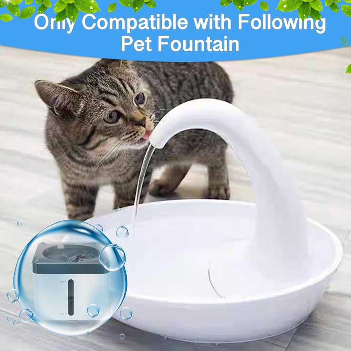 6 Stück Ersatzfilter für Pet Wasserbrunnen - T-förmige Filter-Nachfüllung mit 3-Fach Filtersystem (A