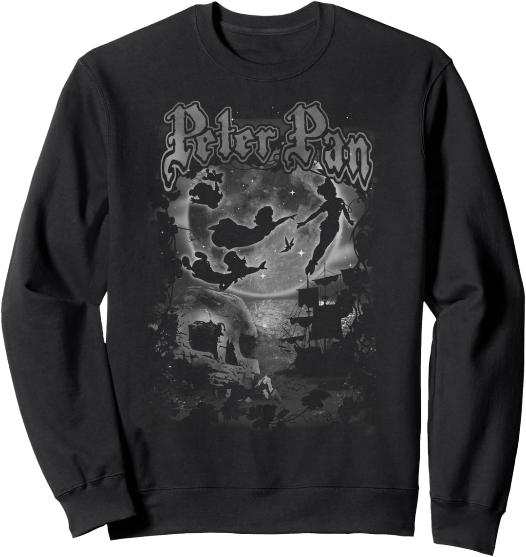 Disney Peter Pan Group Silhouette Title Logo Sweatshirt