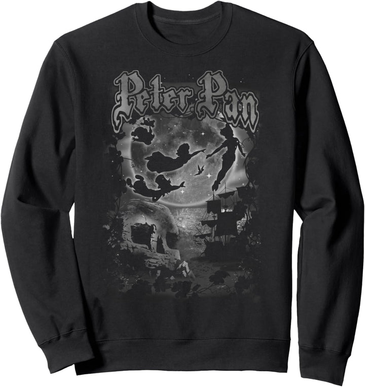 Disney Peter Pan Group Silhouette Title Logo Sweatshirt