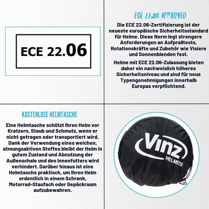 Santos Klapphelm mit Sonnenblende | ECE 22.06 &amp; PINLOCK vorbereitet | Motorrad Helm Integralhelm | M