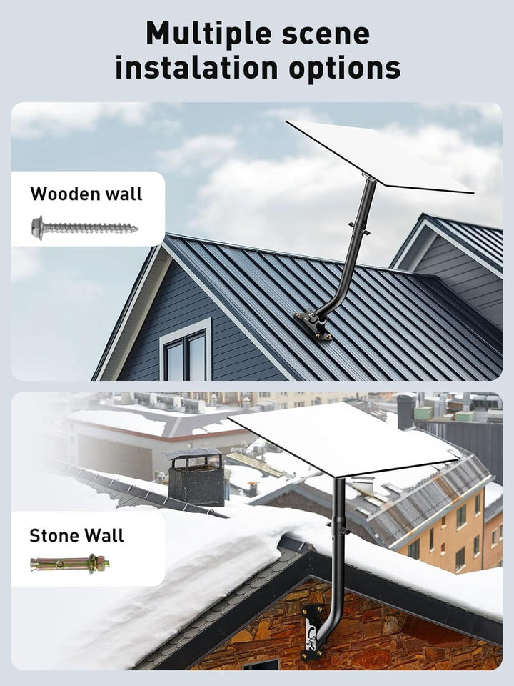 Starlink Gen 3 Halterung 360° Verstellbare Wandhalterung Mast Montagekit mit Rohradapter Starlink Ge