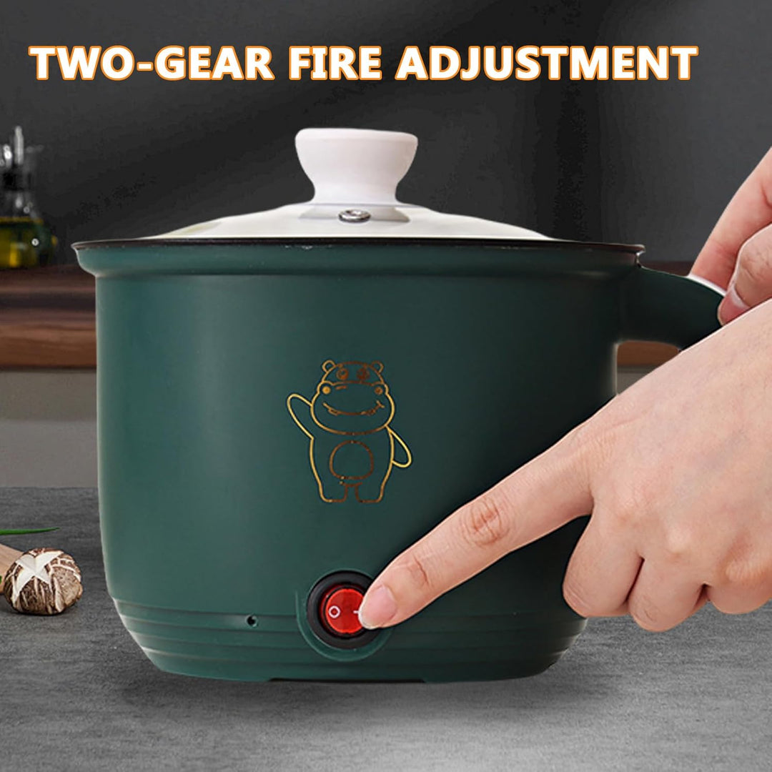 Elektrischer Hot Pot Mit Dampfgarer, Elektrische Hot Pot 1.5l, Tragbare Mini Antihaft Multikocher, S