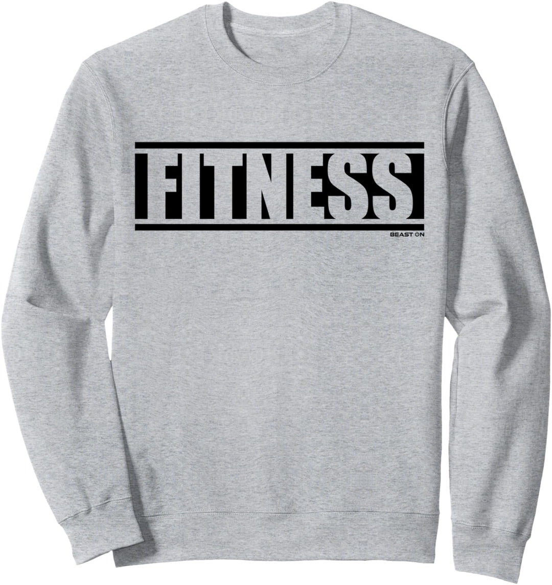 Fitness schwarze Farbe Fitness Gym Motivation Sprüche weisses Sweatshirt
