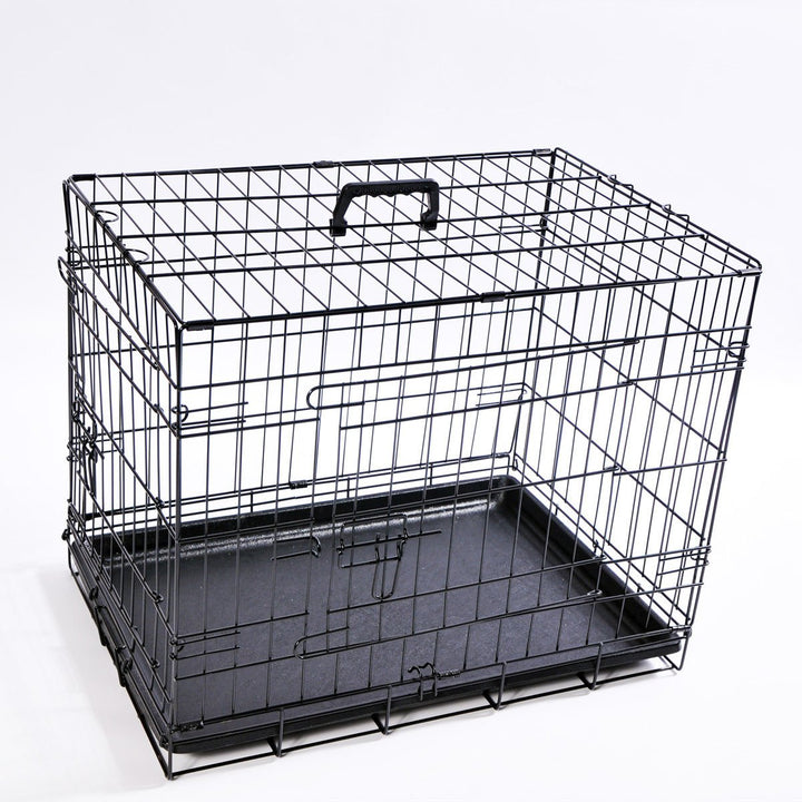 M&G Techno Hundekäfig faltbar, Grösse S, Abmessungen: 61 x 42 x 48,5 cm, Farbe schwarz, Transportbox