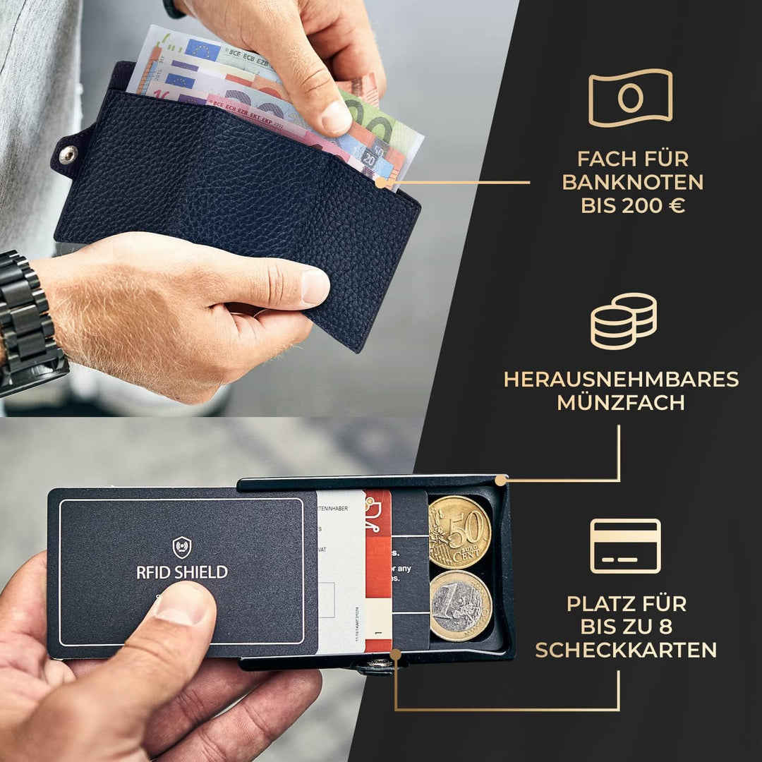 ZNAP® Slim Wallet Kreditkartenetui | Geldbörse Herren | Kartenhalter Geldbeutel Herren | Kartenetui