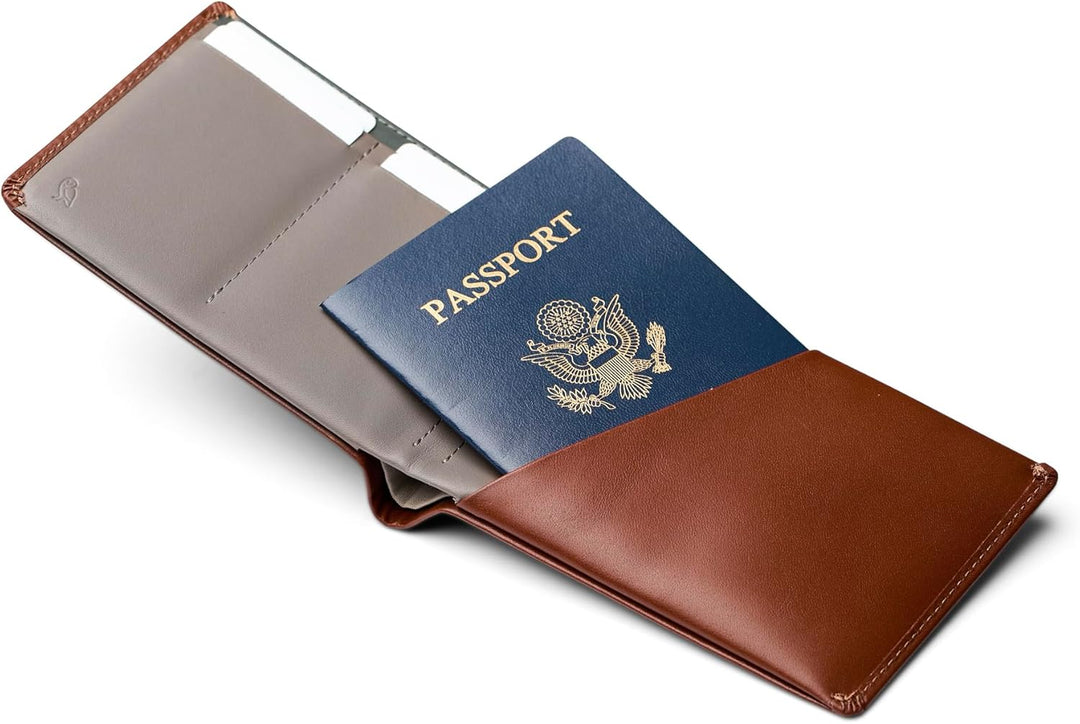 Bellroy Travel Wallet, Reisedokumententasche (Reisepass, Tickets, Bargeld, Karten und Stift) Sienna,