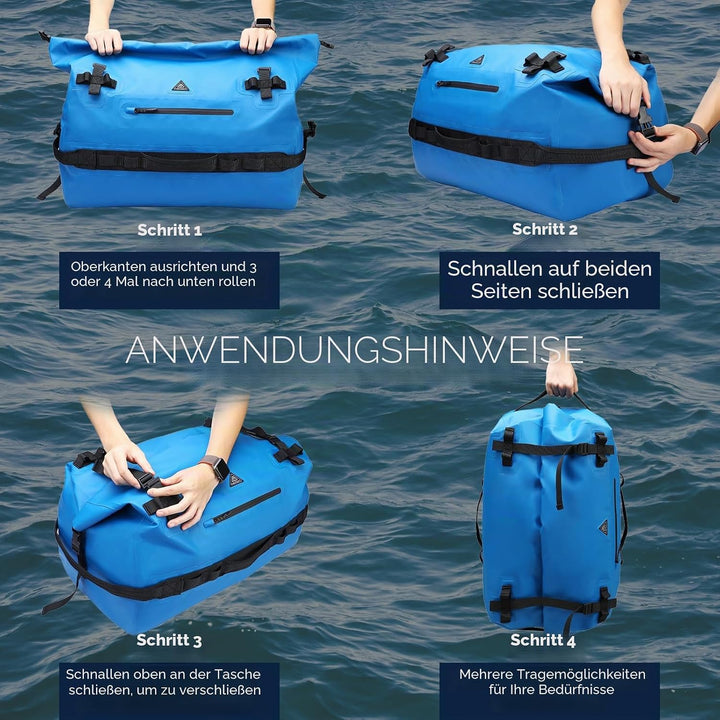 Haimont wasserdichter Rucksack, vielseitig wasserdicht Tasche, Dry Bag komfortabel, RollTop, Strand,
