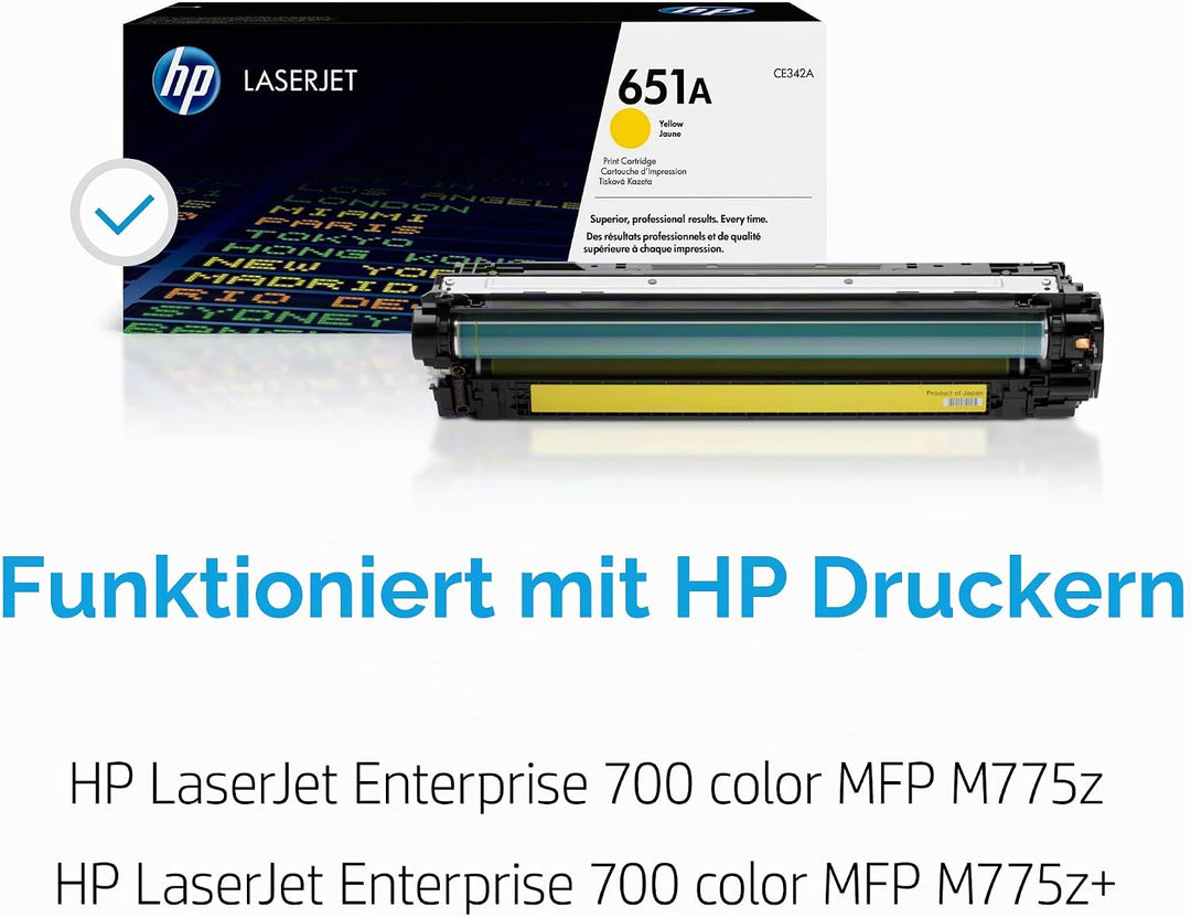 HP 651A (CE342A) Gelb Original Toner für HP Laserjet Enterprise M775, Gelb