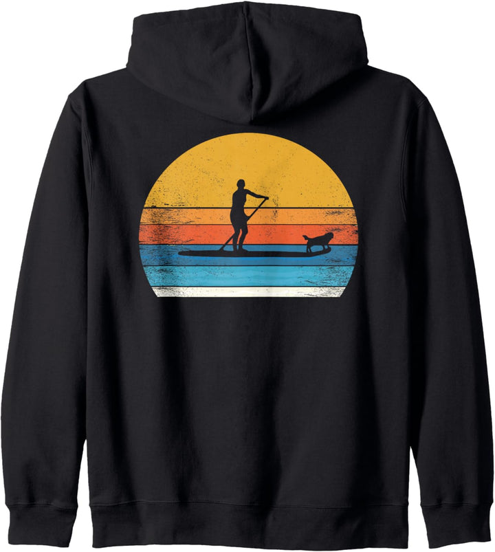 Tolles SUP Stand up Paddling mit Hund t shirt Paddle paddel Kapuzenjacke