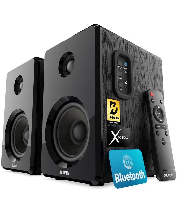 MAJORITY D40 Bluetooth Lautsprecher Boxen | 60W 2.0 Aktivlautsprecher | Studio Monitor mit 4"-Treibe