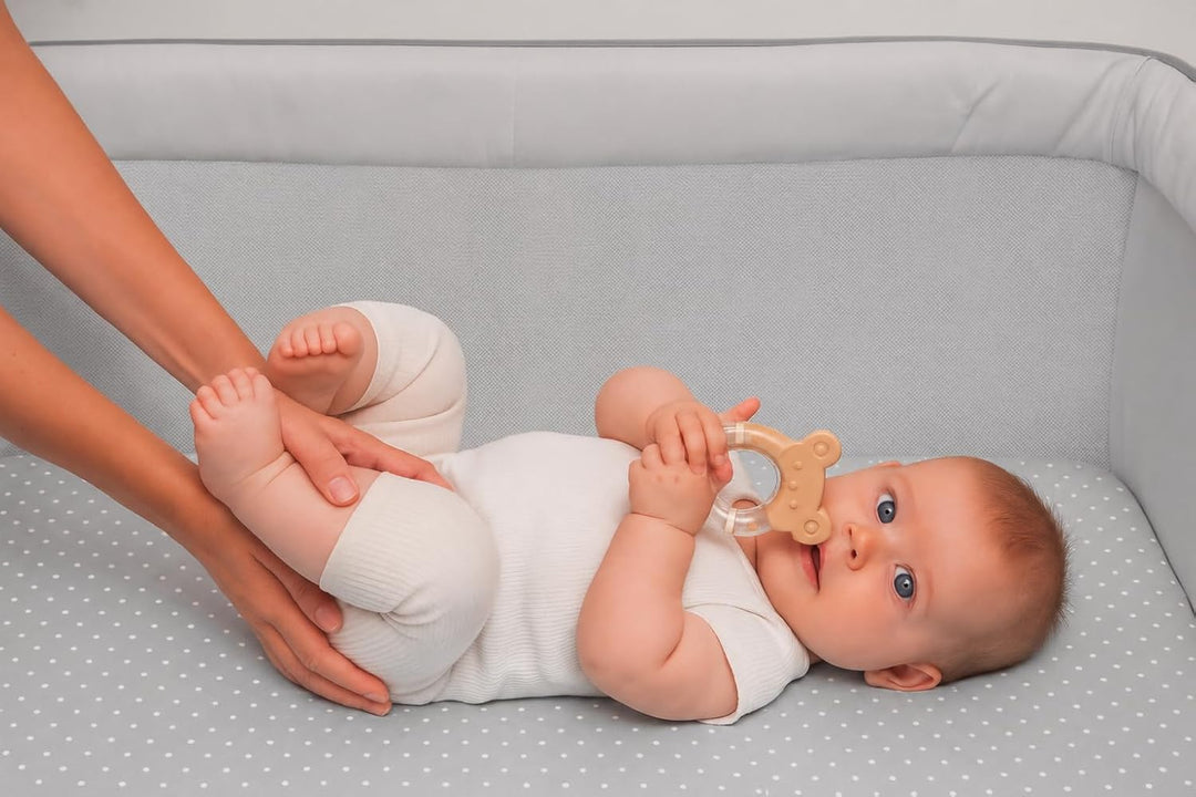 Lovely Hippo 2X Spannbettlaken 90x55cm 100% Baumwolle + 1X Matratzenschoner 100% wasserdichtem Mater