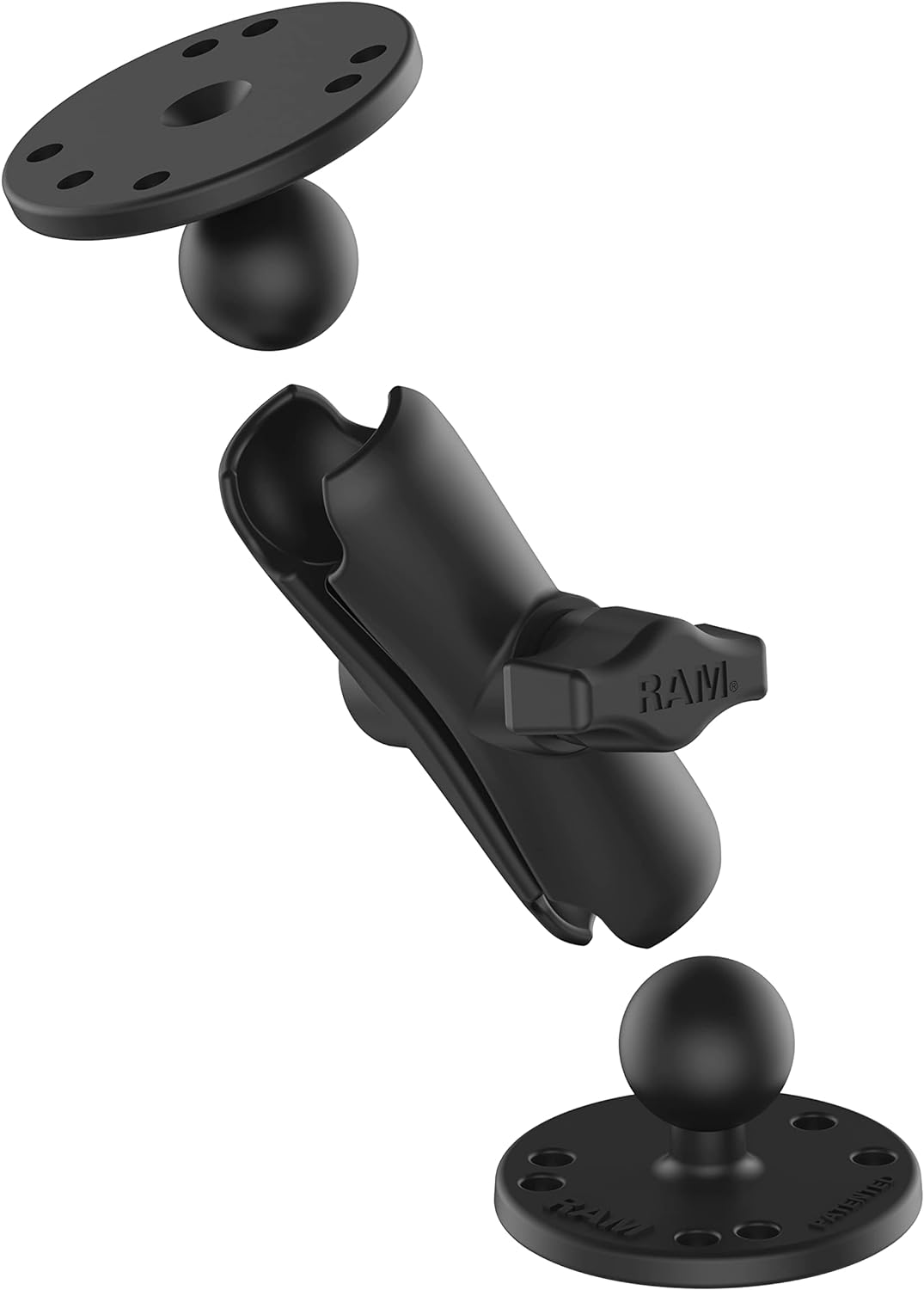 RAM Mount Dual Socket Arm W/2 2,5 Zoll Round Bases