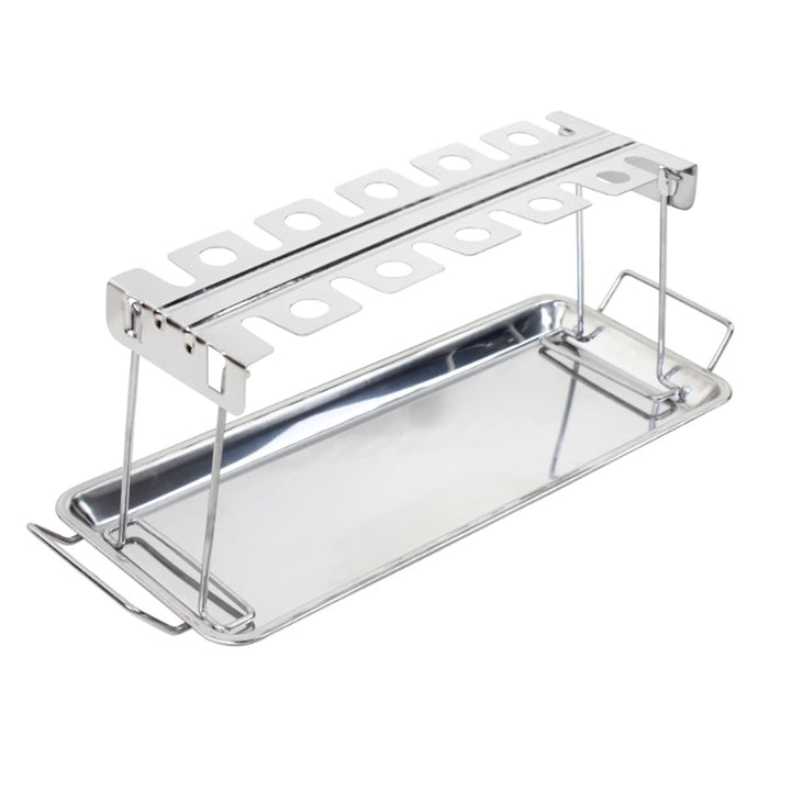 SANTOS Hähnchenschenkel Halter - Chicken Wings Rack - Edelstahl - 43 x5,8 x15,3 cm - vielseitig - Ge