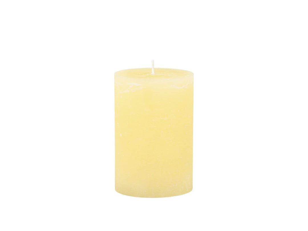 Macon rustikale Stumpenkerze Kerze Antik Altarkerzen 100% Paraffin lange Brenndauer (Melon-gelb, 15x