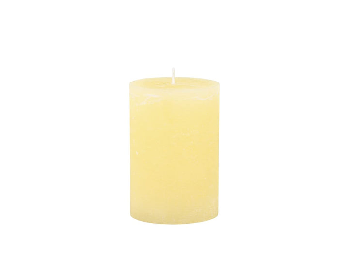 Macon rustikale Stumpenkerze Kerze Antik Altarkerzen 100% Paraffin lange Brenndauer (Melon-gelb, 15x