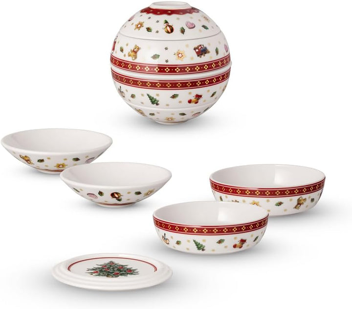 Villeroy & Boch – Toy's Delight La Petite Boule, Geschirrset Porzellan, Weihnachtsgeschirr, Schalens