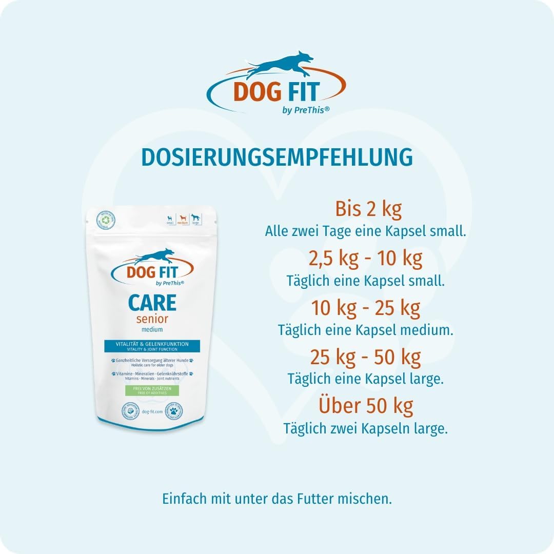DOG FIT by PreThis® Care Senior für ältere Hunde I Für Vitalität, Wohlbefinden und die Unterstützung