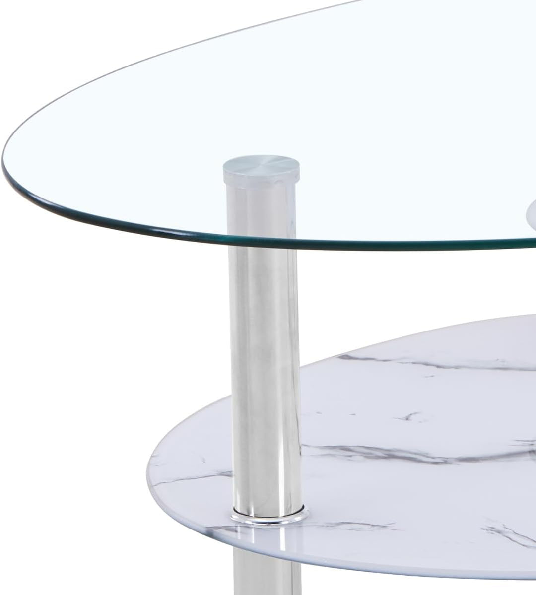 Euro Tische Couchtisch Glas mit 8mm Sicherheitsglas & Facettenschliff - Glastisch perfekt geeignet a