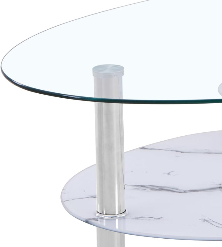 Euro Tische Couchtisch Glas mit 8mm Sicherheitsglas & Facettenschliff - Glastisch perfekt geeignet a