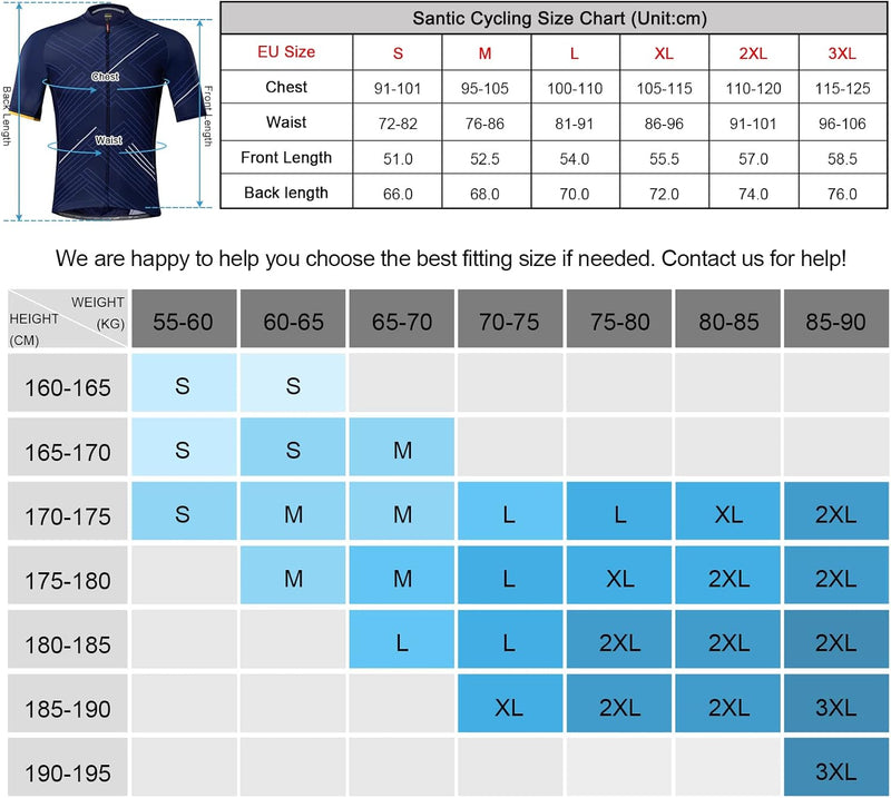 Radtrikot Herren Kurzarm Fahrradtrikot Herren Fahrradshirt Radshirt Kurzarm Sommer mit Taschen Yorks
