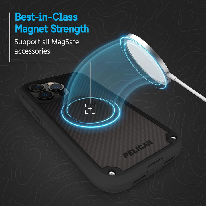 Pelican – Shield Series – Heavy Duty Magnetic Charging Compatible Kevlar Case Cover für Apple iPhone