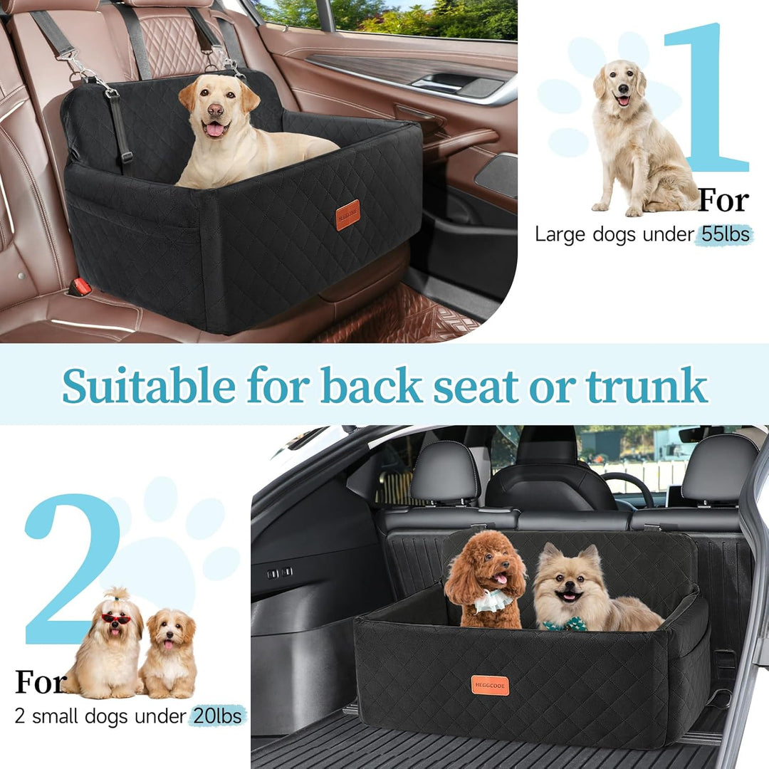 Hundeauto-Sitz für grosse und mittlere Hunde und Sitzerhöhung für kleine Hunde, abnehmbarer und wasc