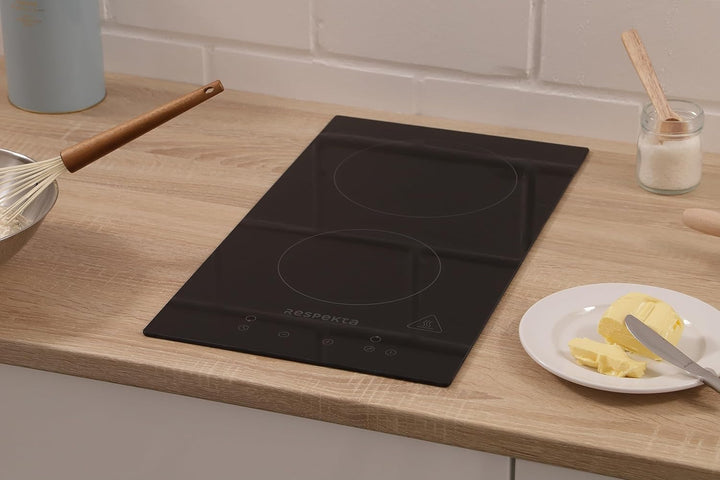 respekta Kochfeld autark Glaskeramik Einbau Kochplatte Touch 2 Platten rahmenlos Single Generation 2