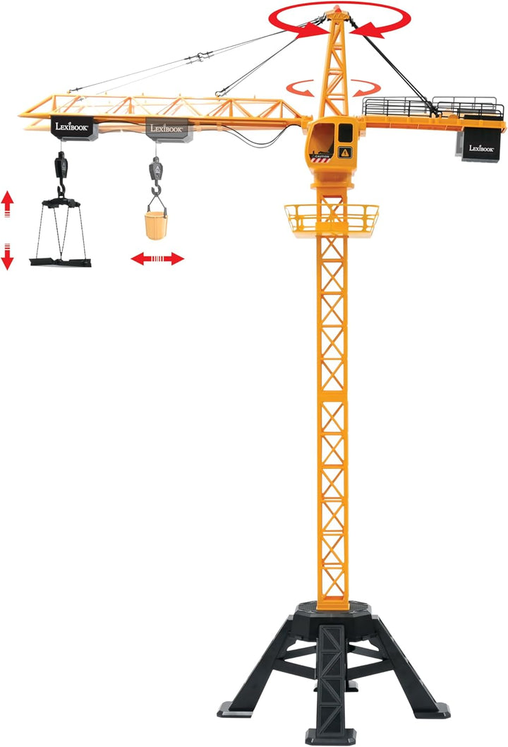 Lexibook, Crosslander® Pro, RC-Kran, Riesiger Ferngesteuerter Kran, Höhe 1,28 m, Hebt bis zu 500g, M