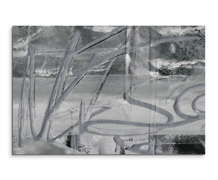 Paul Sinus Art 80x60cm Fotoleinwand Leinwanddruck Kunstdruck Wandbild schwarz weiss grau Schlieren