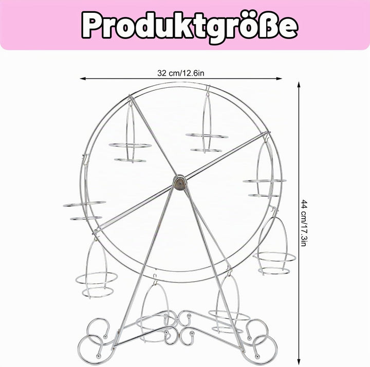 Kuchenständer, Muffin Riesenrad Karusell Ständer 8 Tassen Dessert Display Halter Serviertablett Karu