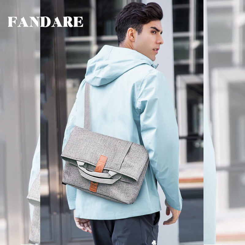 FANDARE Umhängetasche Herren Arbeitstasche Erweiterbar Messenger Bag Schultertasche Herrentasche Kur