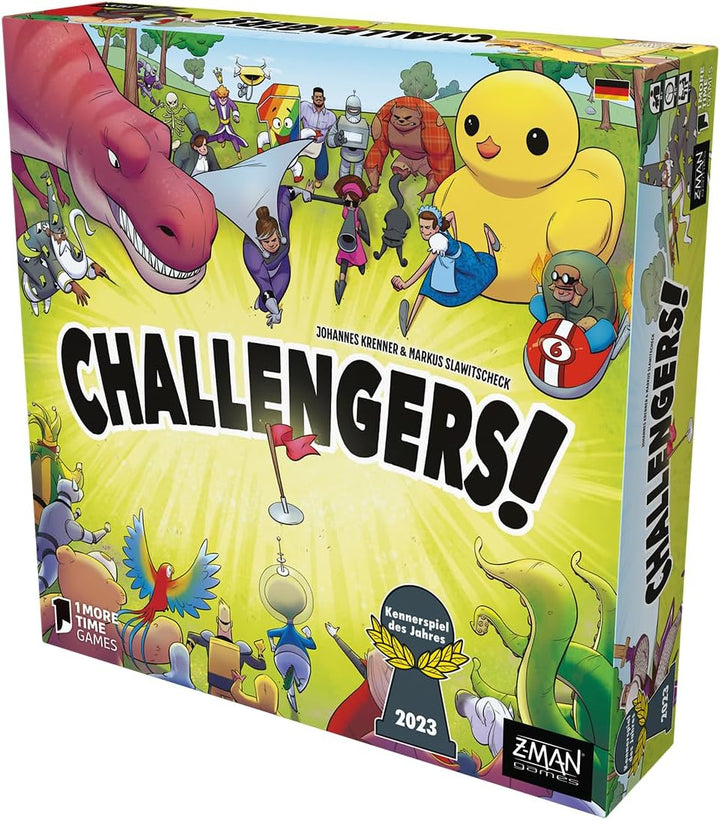 ZMan, Challengers!, Kennerspiel des Jahres 2023, Familienspiel, Kartenspiel, 1-8 Spieler, Ab 8+ Jahr