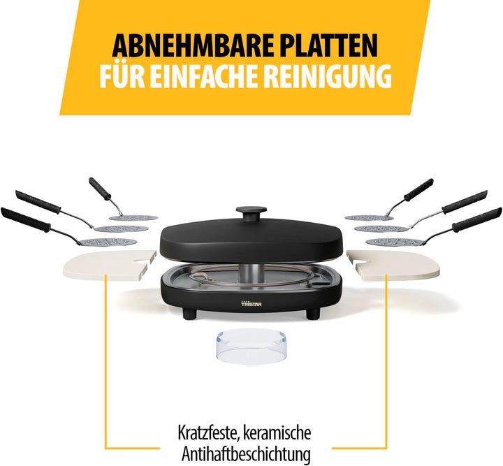 Tristar Pizzaofen für 6 Personen, 32x32 cm Backfläche, 1200W, Automatische Temperaturkontrolle, Kera