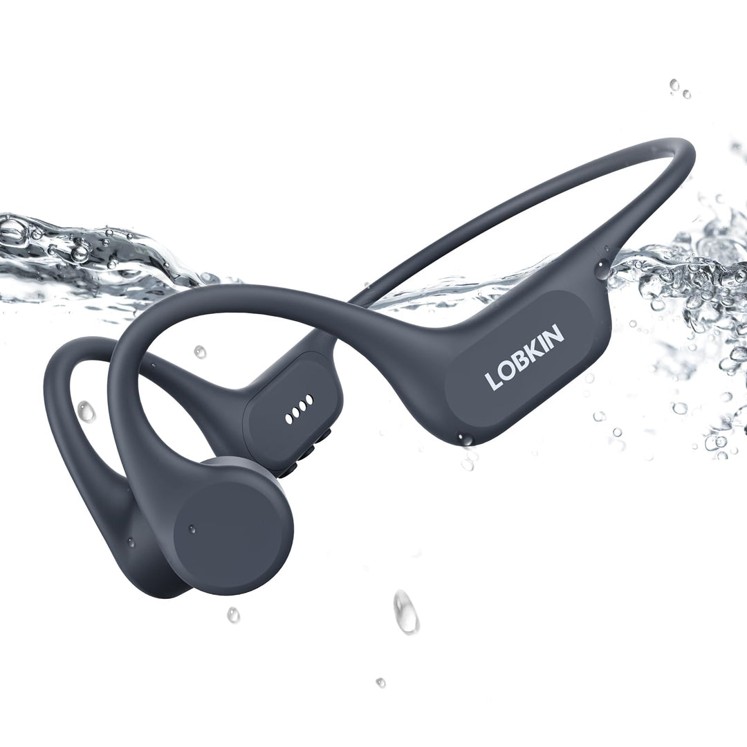 LOBKIN Knochenschall Kopfhörer Schwimmen,IP68 Wasserdicht Bluetooth 5.4 Open Ear Knochenschall Kopfh