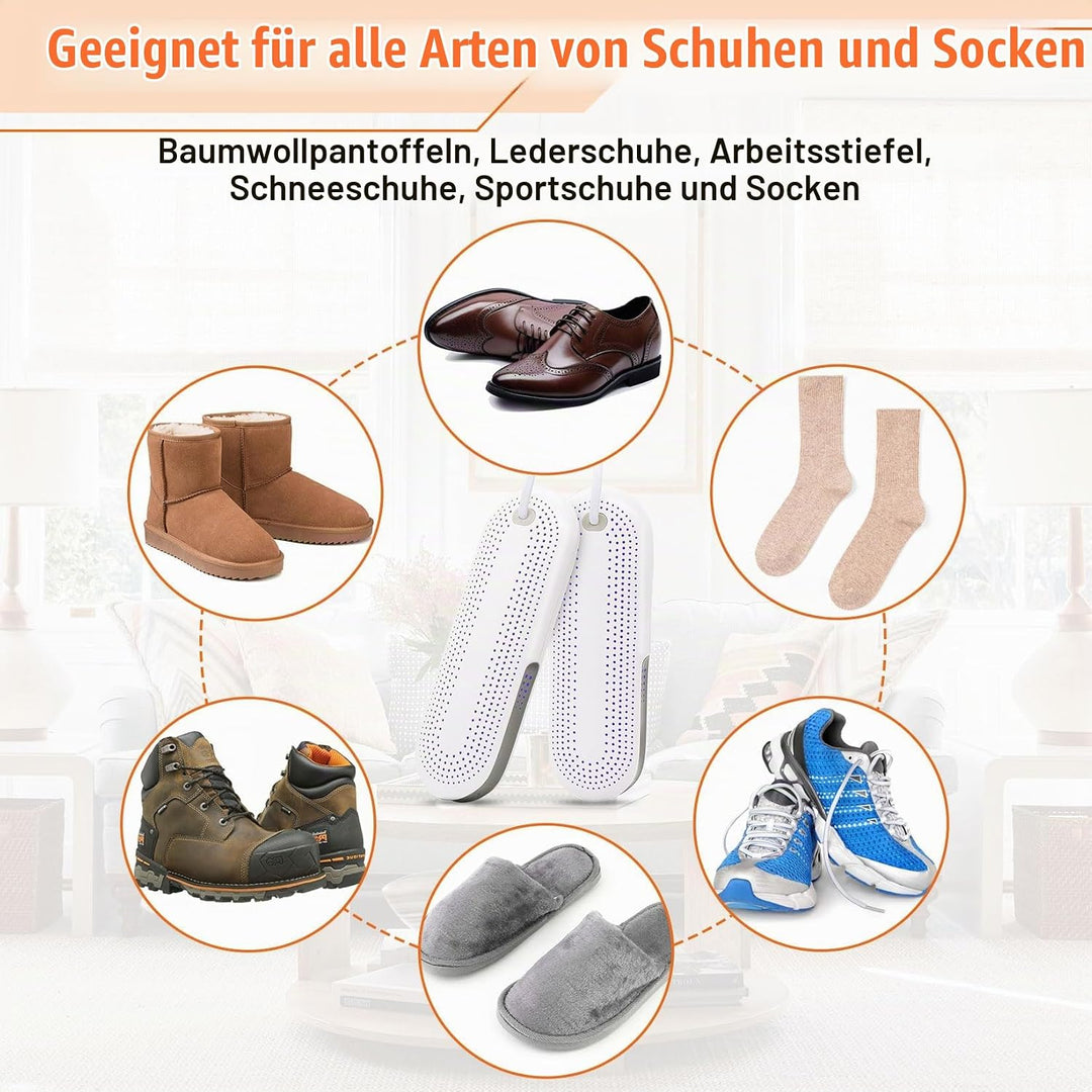 Idota Schuhtrockner Elektrisch, Schuh Trockner Tragbarer, Elektrischer Schuhtrockner mit 3 Modi Time