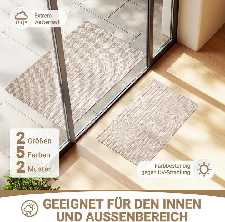 Fussmatte 60x90cm, rutschfeste Maschinenwaschbare Schmutzfangmatte, Teppich Wohnzimmer Innen und Aus