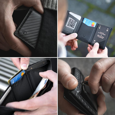 DONBOLSO Wallet NextGen Leder I Slim Wallet mit Münzfach I Geldbeutel mit RFID Schutz I Kartenetui b